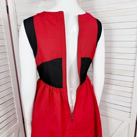 Prabal Gurung Target Colorblock Fit And Flare Sleeveless Party Mini Dress Red 2 - Picture 8 of 14